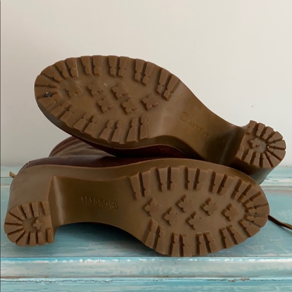 Sperry Like New Trinity Heeled Lace Up Boots 7.5M - Picture 6 of 7